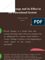 Social Change and Its Effect in The Educational