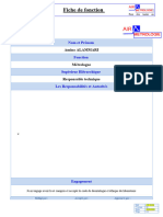 Fiche de Fonction Métrologue Amina