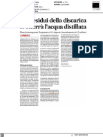 Dai Residui Della Discarica Acqua Distillata - Il Corriere Adriatico Dell'11 Novembre 2023