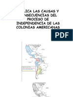 La Independencia de Las Colonias Americanas