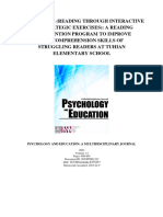 Project Rise (Reading Through Interactive and Strategic Exercises) : A Reading Intervention Program To Improve The Comprehension Skills of Struggling Readers at Tuhian Elementary School