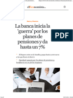 La Banca Inicia La 'Guerra' Por Los Planes de Pensiones y Da Hasta Un 7%