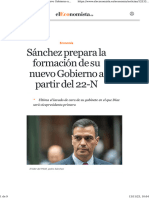 Sánchez Prepara La Formación de Su Nuevo Gobierno A Partir Del 22-N