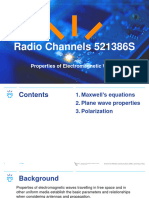 Radio Channels 2021 Lecture 1 Properties of Electromagnetic Waves