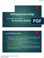 Enterpreneurship UNIT 1 Handout