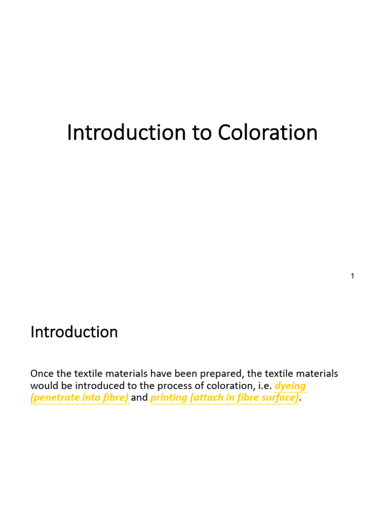 Pigment Dyeing and Fabric Colouration Guide | PDF | Dye | Dyeing