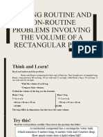 Solving Routine and Non-Routine Problems Involving The Volume