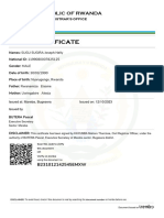 Birth Certificate: Republic of Rwanda