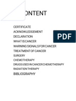Content: Certificate Acknowledgement Declaration Whatiscancer Warning Signalsforcancer Treatmentofcancer