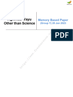 Agniveer Vayu Other Than Science Group Y 20 Jan 2023 Memory Based Paper 1