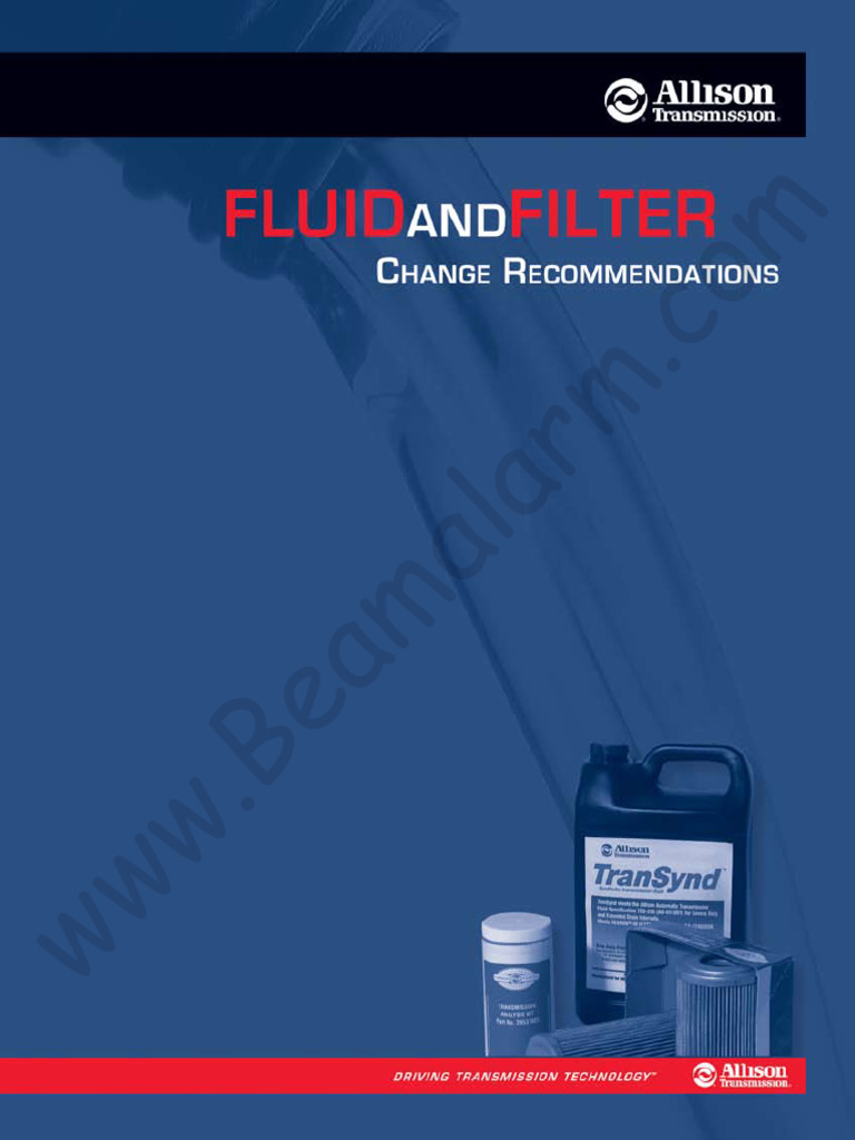 Allison Transmission Filter Change PDF Mechanical Engineering Manufactured Goods
