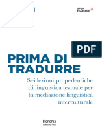 F. Gatta, Prima Di Tradurre. Sei Lezioni Di Linguistica Testuale Propedeutiche Alla Traduzione, Bononia University Press, 2021