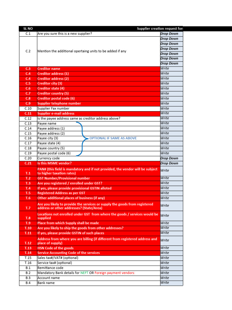 Vendor Creation Form Updated Pdf Economies Payments