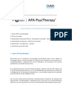 Guía Completa de APA PSYCTHERAPY