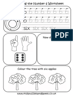 6 Recognising Number Six Worksheet