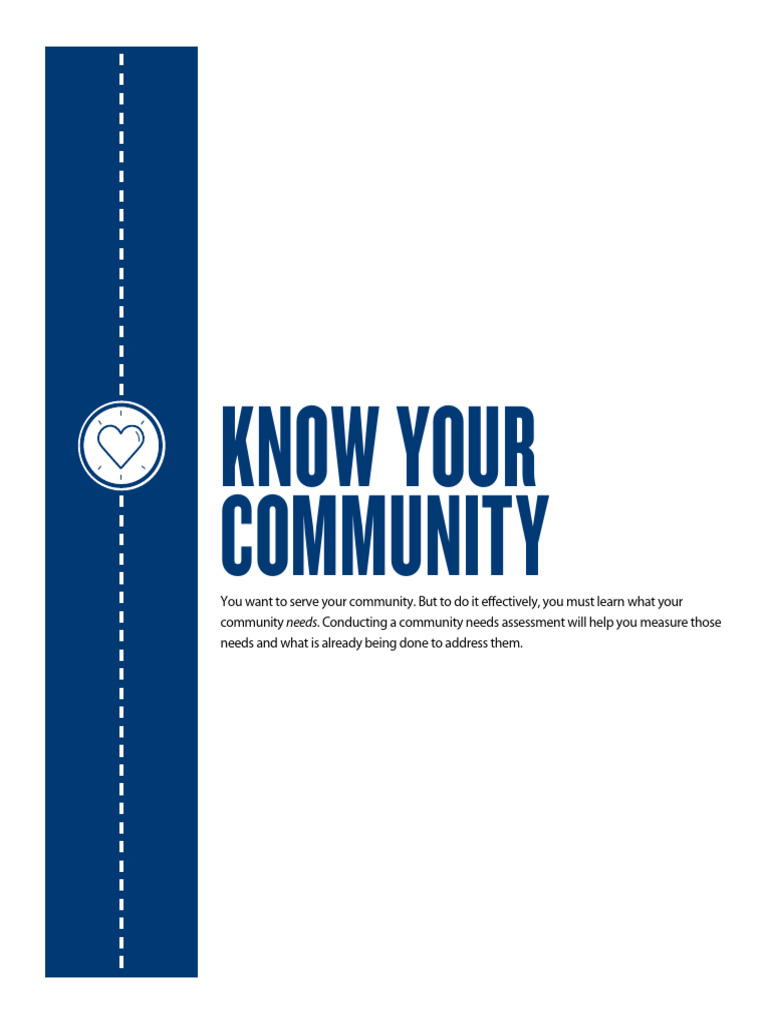 Community Needs Assessment Guide PDF Needs Assessment Community