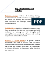 Developing Adaptability and Flexibility Skills