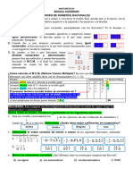 Orden de Numeros Racionales