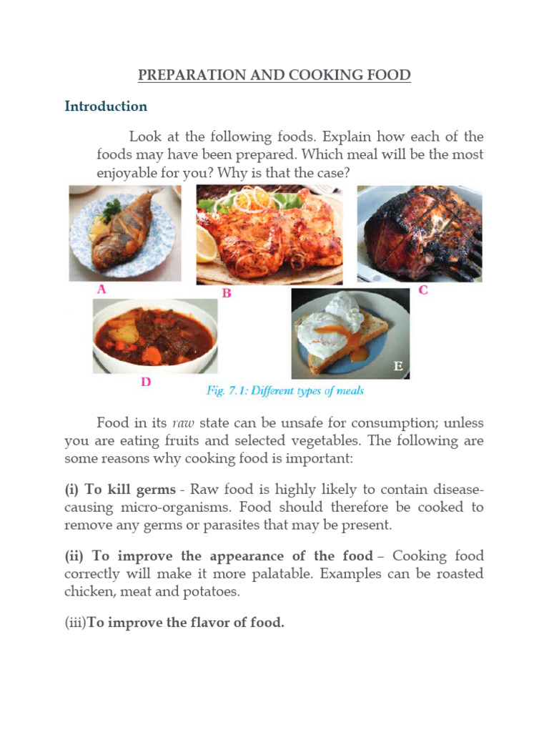 Preparation And Cooking Food Pdf Grilling Roasting