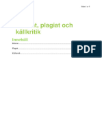 Referat, Plagiat Och Källkritik