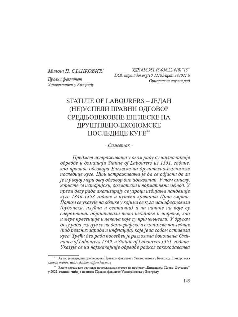 Stankovi 2021 statute of labourers arhiv pdf