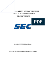Installation and Operation Manual of 110kv Transformer