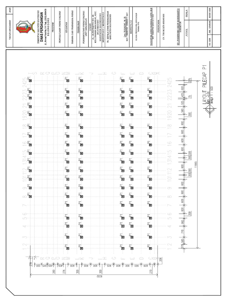 Layout Pilecap P1 | PDF