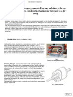 To Calculate The Torque Generated by Any Arbitrary Three-Phase Motor, While Considering Harmonic Torques Too, (If Any)