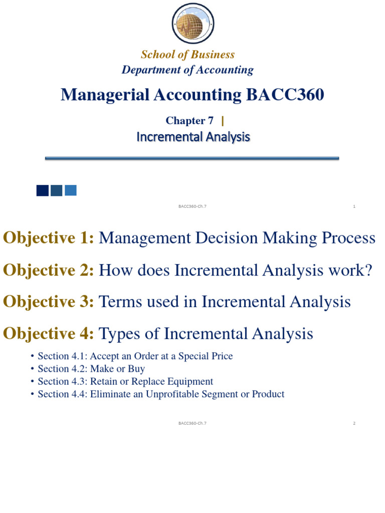Incremental Analysis in Managerial Decisions | PDF | Depreciation ...