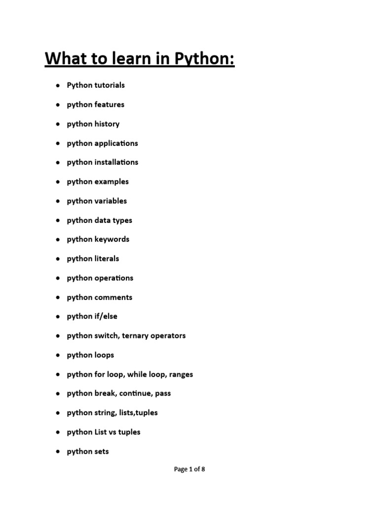 Python basic learning pdf python programming language control flow