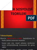 4-Klasik Sosyoloji Teorileri