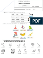 Prueba Diagnostico 1 y 2° Trimestre LENGUAJE