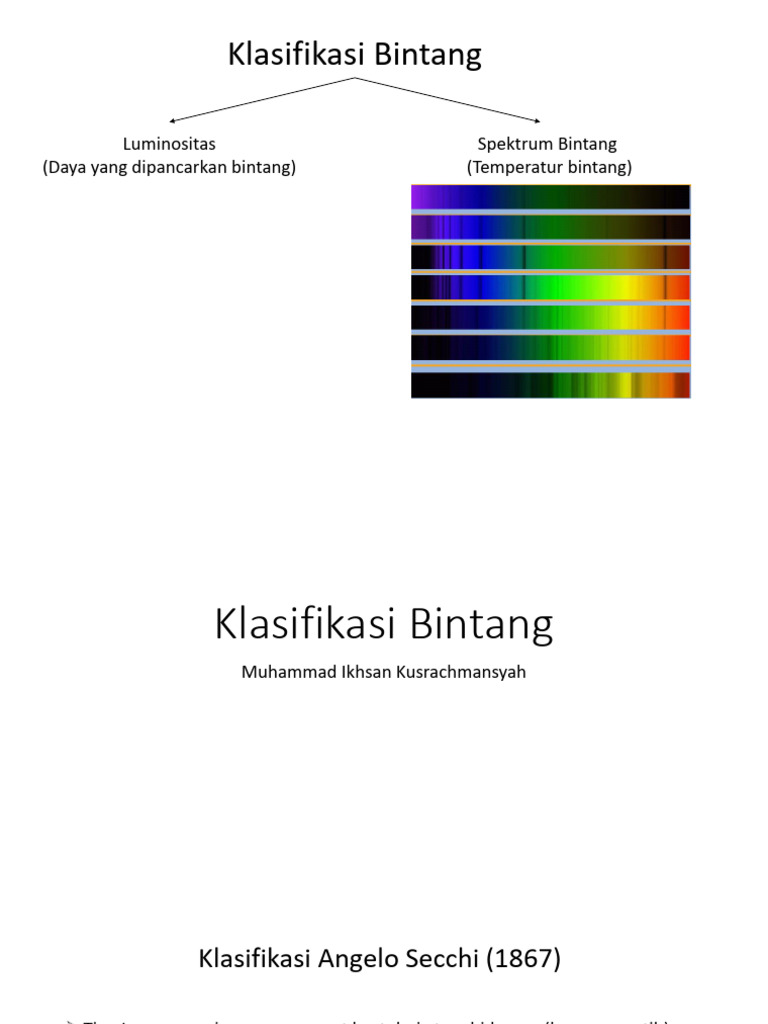 9.1 Klasifikasi Bintang | PDF