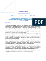 Contrat Programme 701 DPRF Vide