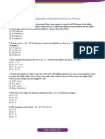 Class 12 Maths Chapter 6 Application of Derivatives MCQs
