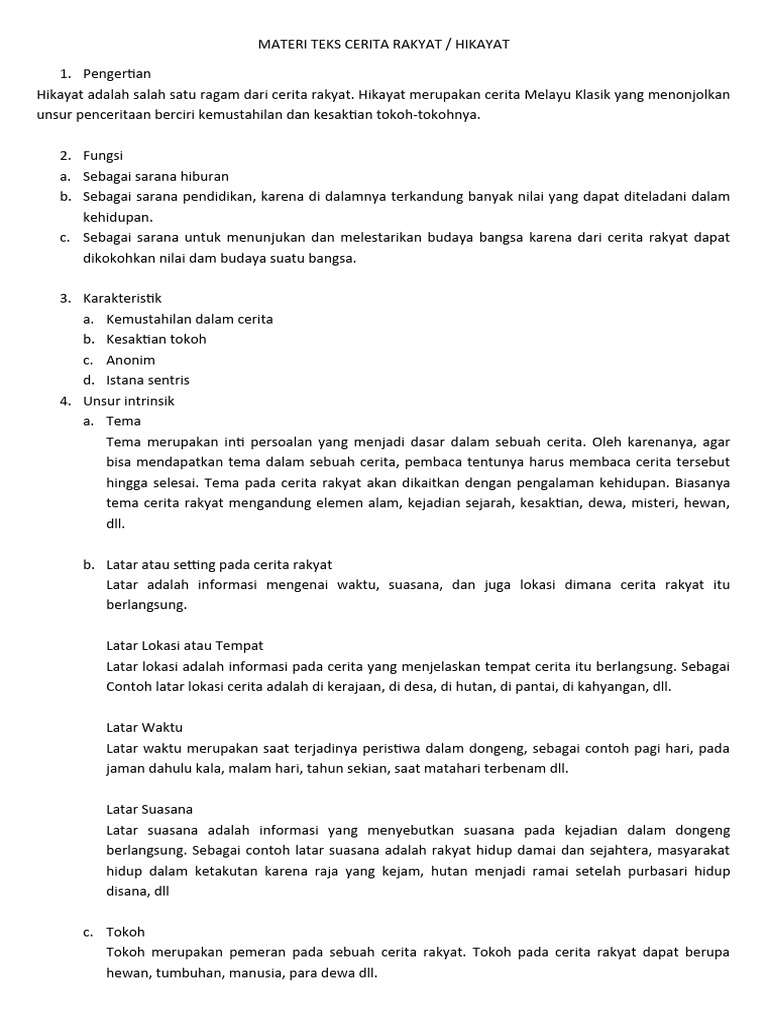 Materi Teks Cerita Rakyat Pdf