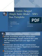 Model Indeks Tunggal (Single Index Model - SIM) Dan Portofolio