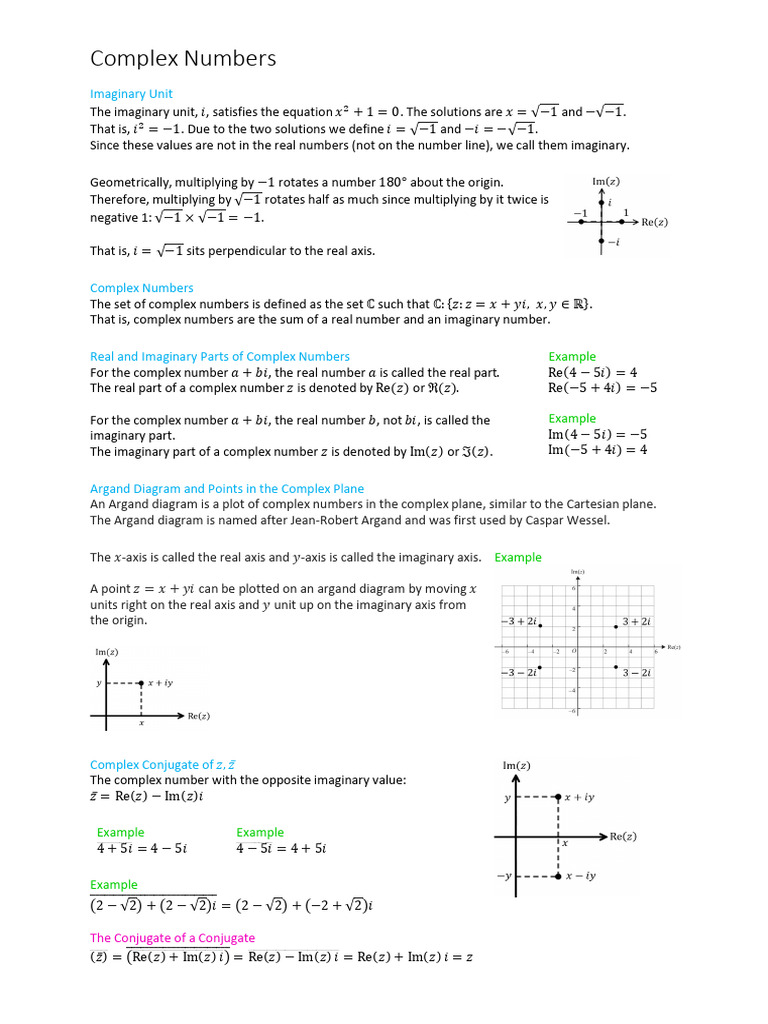 Complex Numbers PDF