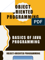 Object Oriented Programming - Introduction To Java Language