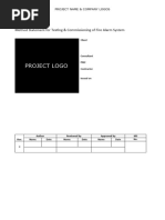 Method Statement For Testing & Commissioning of Fire Alarm System