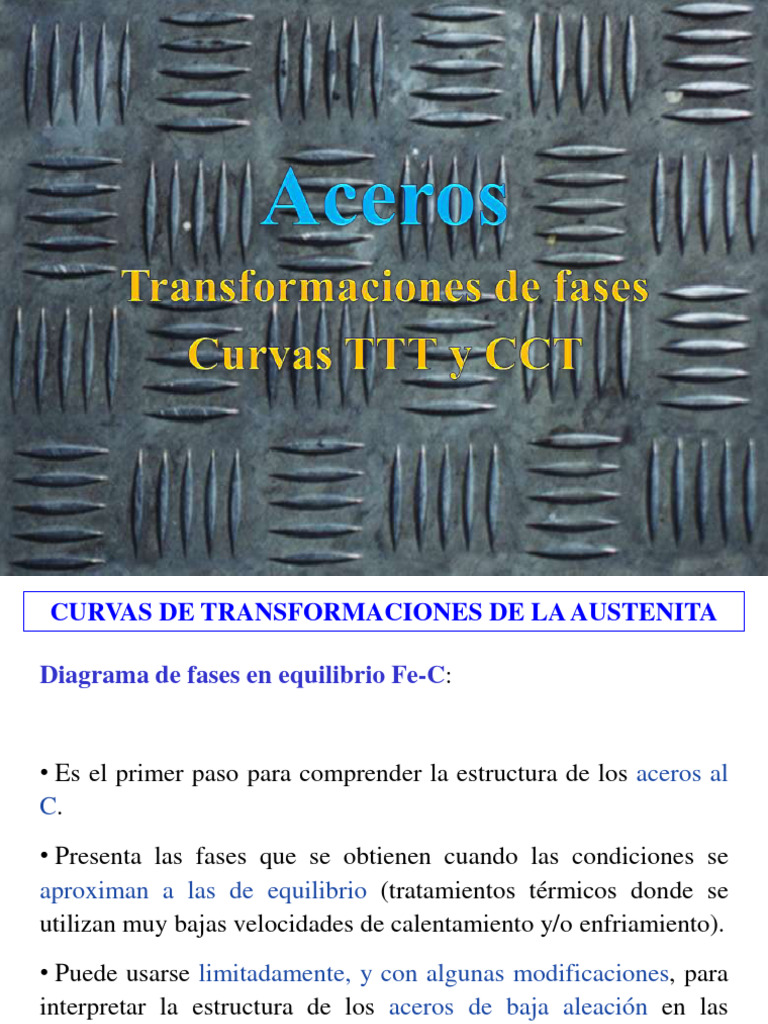 12 - Aceros Curvas TTT y CCT - 2017 - Rev1 | PDF | Tratamiento a base ...