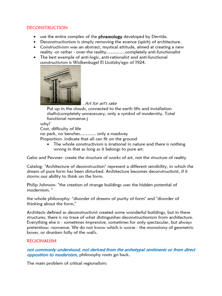 Deconstructivism & Regionalism | PDF | Social Science | Art
