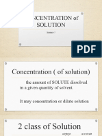 CONCENTRATION of SOLUTION SCIENCE