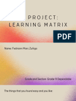ZUÑIGA Learning Matrix