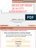 Principles of High Quality Assessment. - 0