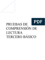 Pruebas de Comprensión de Lectura 3º Básico