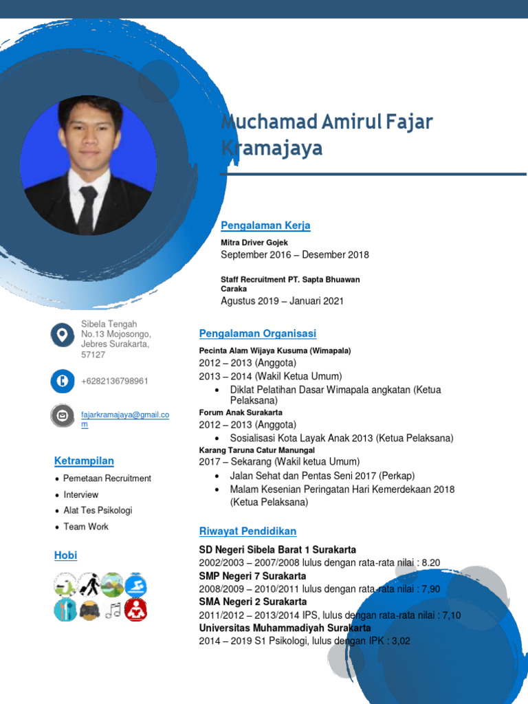 CV+ +Muchamad+Amirul+Fajar+Kramajaya Dikonversi | PDF