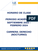 Horario Derecho Nocturno 2023 2024