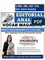 Weekly Editorial Vocabulary Magazine by Nimisha Mam 6 To 11 Nov