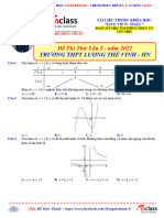 Đề thi thử lần 1 THPT Lương Thế Vinh năm 2022